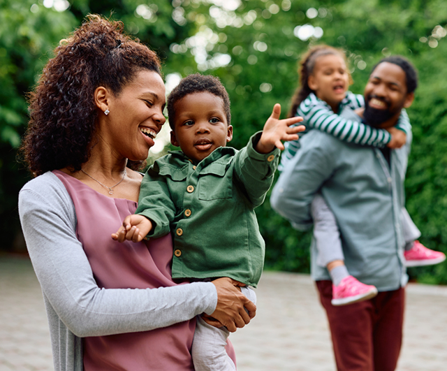 happy family outdoor